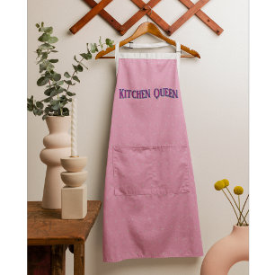 Personalised Pink Pastel Apron - Custom Text