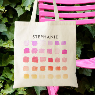 Personalised Pink Pattern Tote Bag