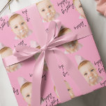 Personalised Pink Photo Collage Kids Birthday Wrapping Paper<br><div class="desc">Celebrate your child's special day with our Personalised Pink Photo Collage Kids Birthday Wrapping Paper! This charming design features a delightful pink background adorned with customisable photo frames, allowing you to add your favourite snapshots of your little one. Perfect for wrapping birthday presents with a personal touch, this wrapping paper...</div>