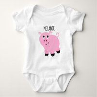 Personalised Pink Pig Baby Animal Piggy