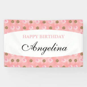 Personalised Pink Polka-Dot Birthday Banner