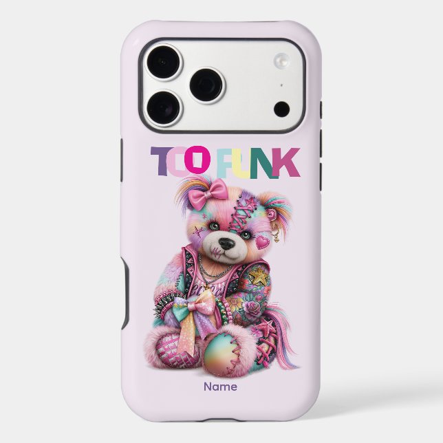 Personalised Pink Punk Teddy (Back)