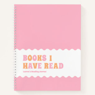 Personalised Pink Quote Book Reading Journal