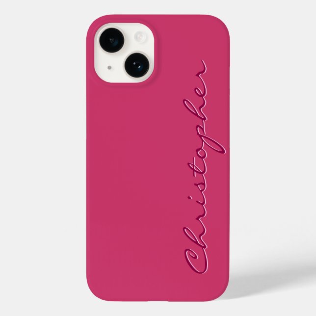 Personalised pink Radial Texture 15 Case-Mate iPhone Case (Back)
