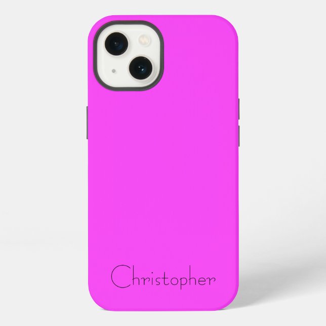 Personalised pink Radial Texture iPhone Case (Back)