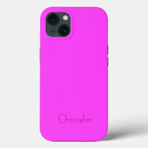 Personalised pink Radial Texture iPhone 13 Case