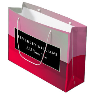 Personalised Pink Red Gift Paper Bag