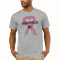 Personalised Pink Ribbon Heart Men's T-Shirt