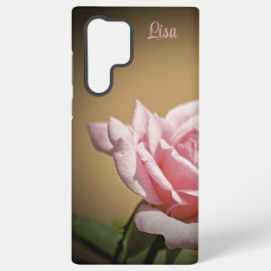 Personalised Pink Rose Flower Samsung Case