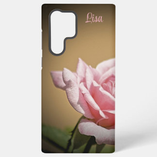 Personalised Pink Rose Flower Samsung Case
