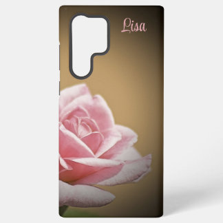 Personalised Pink Rose Flower Samsung Case 