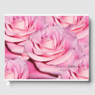 Personalised Pink roses guest book
