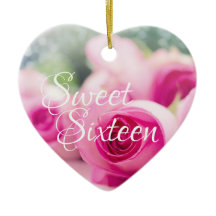 Personalised Pink Roses Sweet Sixteen Christmas