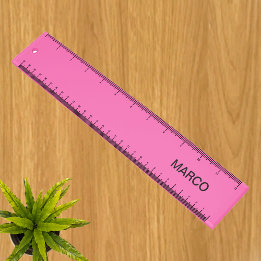 Personalised Pink Ruler with Name