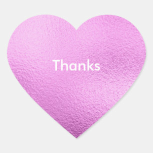 Personalised Pink Simply Heart Stickers, Glossy Sticker