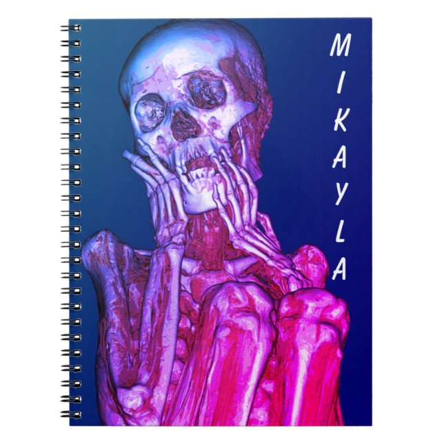 Personalised Pink Skeleton Radiography Notebook (Front)