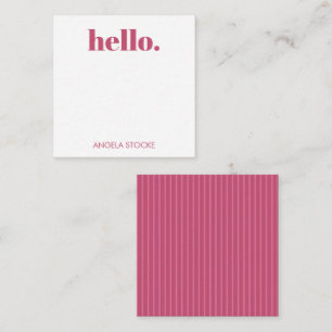 Personalised Pink Stripe Card