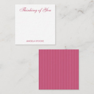 Personalised Pink Stripe Card