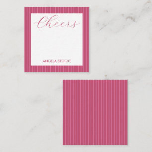 Personalised Pink Stripe Card
