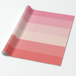 Personalised Pink Stripe Wrapping Paper