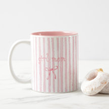 Personalised Pink Stripes Coquette Custom Text