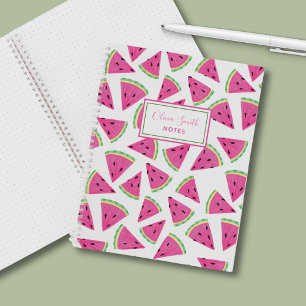 Personalised Pink Summer Watermelon Pattern  Notebook