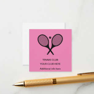 Personalised Pink Tennis Racket Enclosure Card