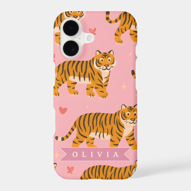 Personalised Pink Tiger Chic Edgy Fun Aesthetic (Back)
