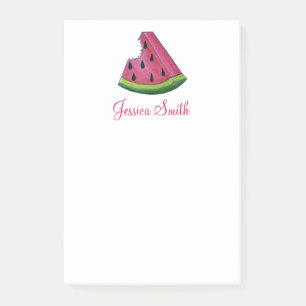 Personalised Pink Watermelon Fruit Slice Post Its Post-it Notes