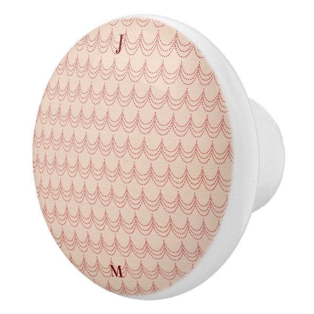 Personalised Pink Wave  Ceramic Knob (Right)