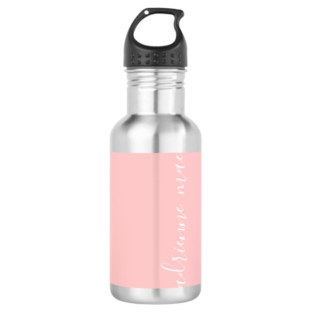 Personalised Pink & White 710 Ml Water Bottle (Front)