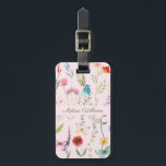 Personalised Pink Wildflower  Luggage Tag<br><div class="desc">Are you looking for a beautiful personalised luggage tag? Check out this elegant Pink Wildflower Luggage Tag. You can personalise it easily with your name and address.</div>