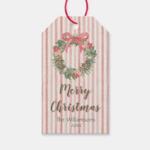 Personalised Pink Wreath Christmas