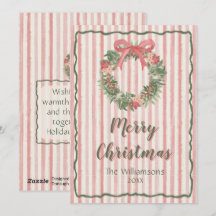 Personalised Pink Wreath Christmas