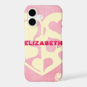 Personalised Pink & Yellow Heart