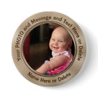 Personalised Pins with Your Photo or Logo and Text