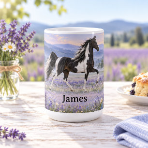 Personalised Pinto American Saddlebred Lavender Coffee Mug