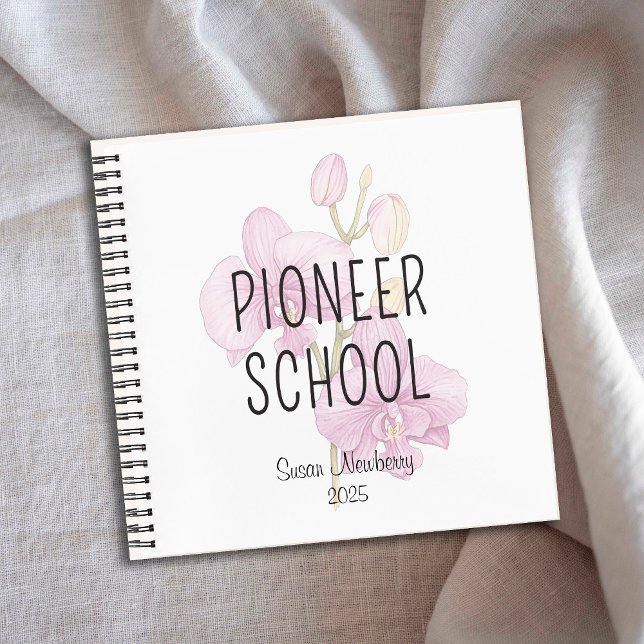 Personalised Pioneer School Notebooks with Orchids (Creator Uploaded)