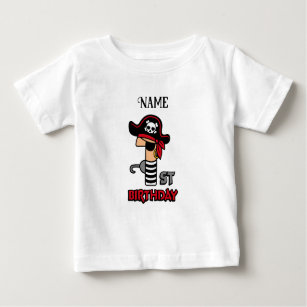 Personalised Pirate 1st birthday t-shirt