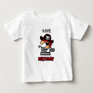 Personalised Pirate 2nd birthday t-shirt