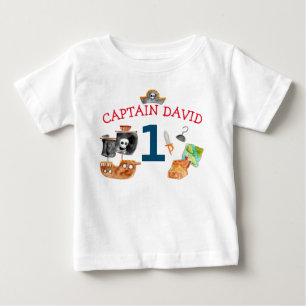 Personalised Pirate Baby Boy First Birthday T-Shirt