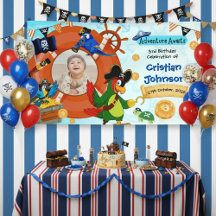 Personalised Pirate Birthday Party Banner  Photo