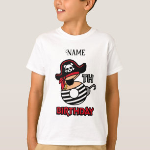 Personalised pirate birthday t-shirt 