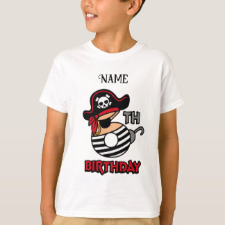 Personalised pirate birthday t-shirt