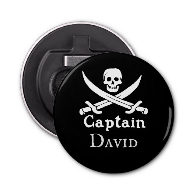 Personalised Pirate Captain Bottle Opener (Front)