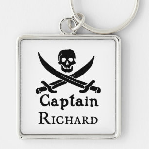 Personalised Pirate Captain Key Ring