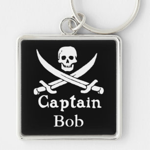 Personalised Pirate Captain Key Ring