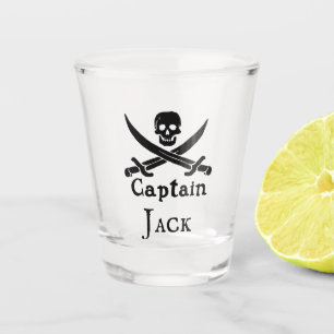 Personalised Pirate Captain Shot Glass