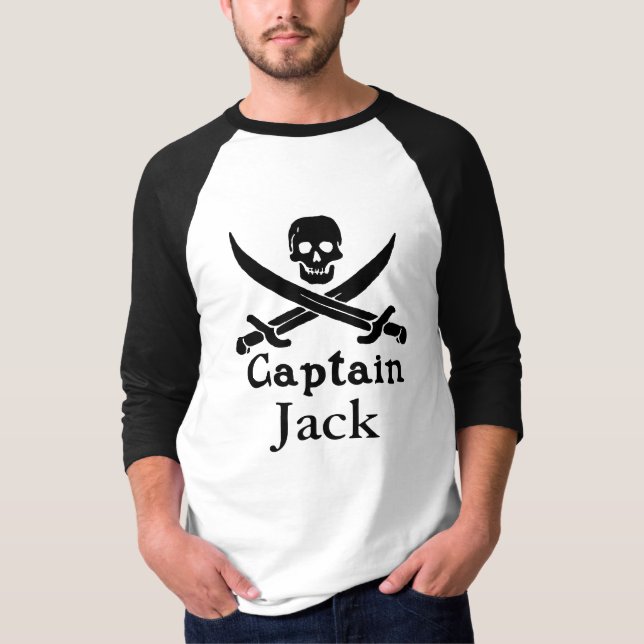 Personalised Pirate Captain T-Shirt (Front)