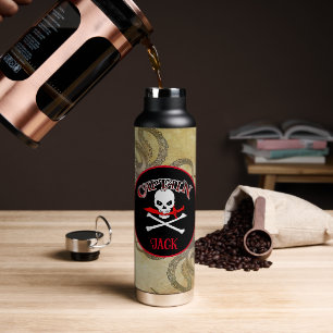 Personalised Pirate Captain Water Bottle